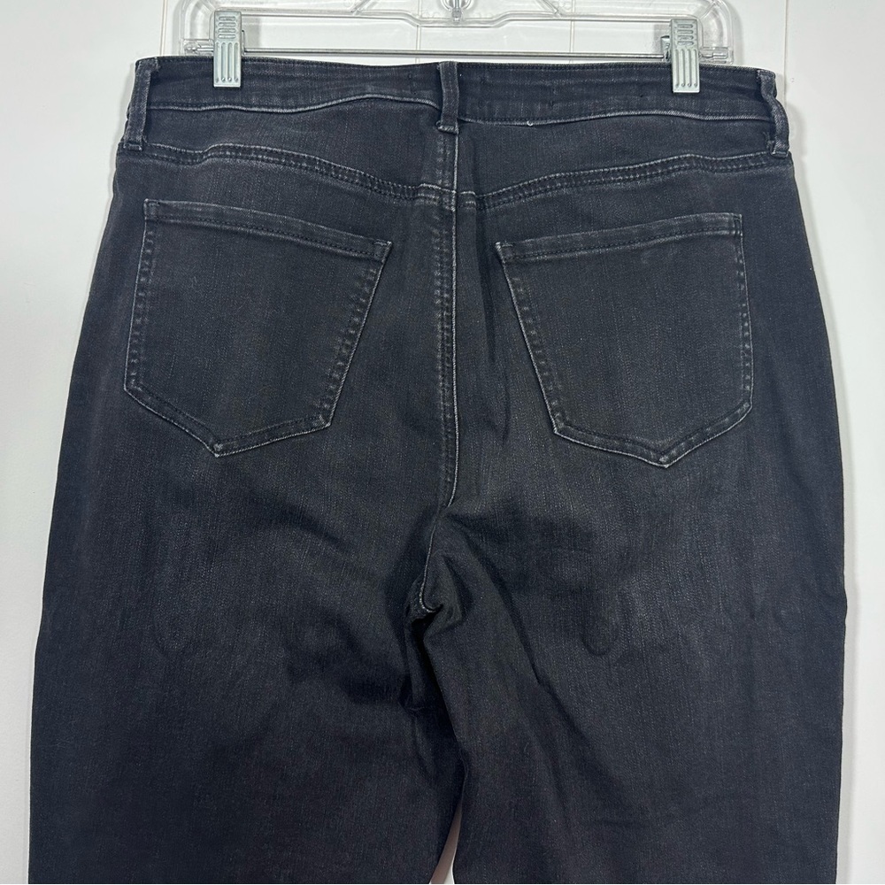 NYDJ Relaxed Straight Leg Black Jeans Womens Size 10 Denim Stretch - Picture 5 of 11